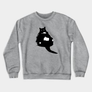 Ink-blot Black Cat Crewneck Sweatshirt